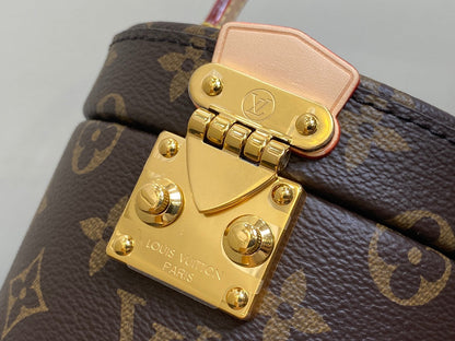 sac lv scott 13 cm en toile monogram marron