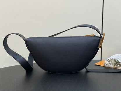 ローキーバムバッグ 28cm ブラックカーフスキン