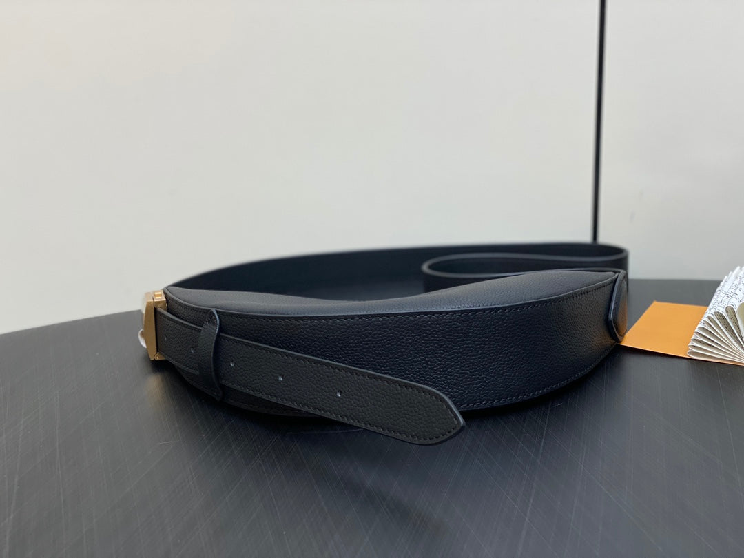 ローキーバムバッグ 28cm ブラックカーフスキン