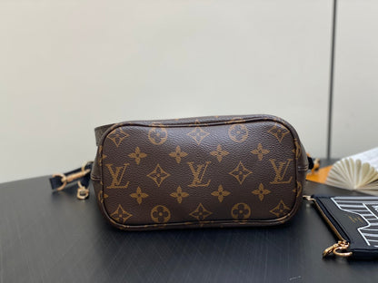 Neverfull 24 Bandoulière Inside Out BB Cuir de veau noir 