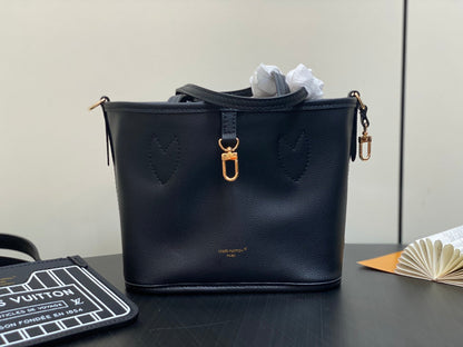 Neverfull 24 Bandoulière Inside Out BB Cuir de veau noir 