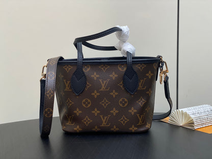 Neverfull 24 Bandoulière Inside Out BB Cuir de veau noir 