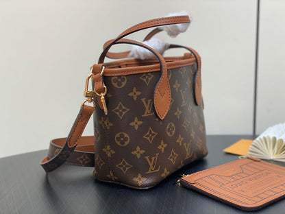 Neverfull 24 Bandoulière Inside Out BB Cuir de veau marron 