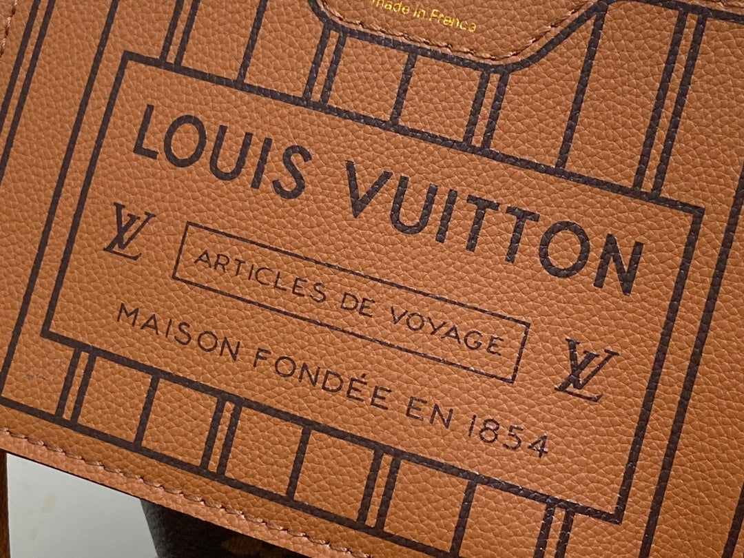 Neverfull 24 Bandoulière Inside Out BB Cuir de veau marron 
