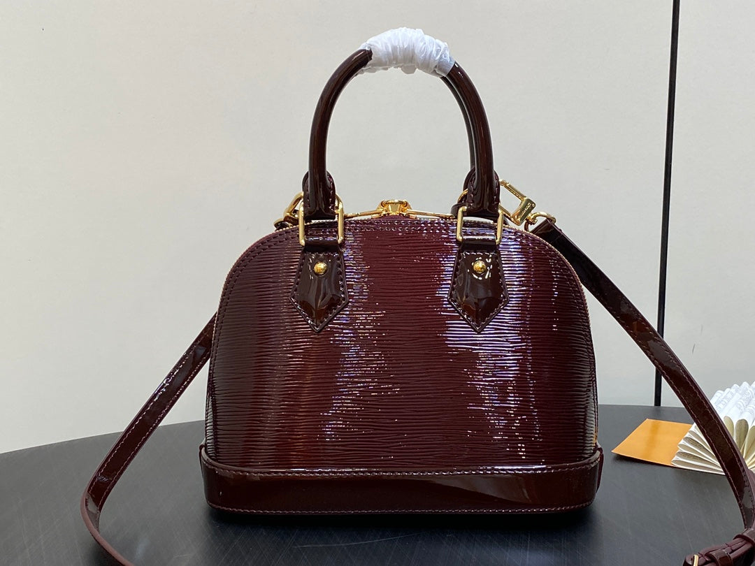 alma bb 23 bordeaux red epi calfskin