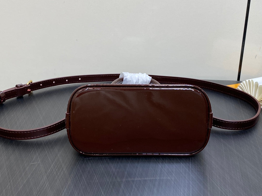 alma nano 18 cuir de veau épi rouge bordeaux 