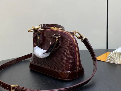 alma nano 18 cuir de veau épi rouge bordeaux 