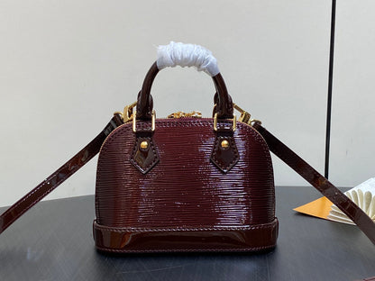 alma nano 18 cuir de veau épi rouge bordeaux 