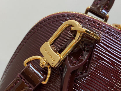 alma nano 18 cuir de veau épi rouge bordeaux 