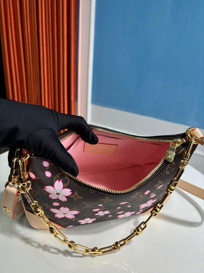 LV x TM ブローニュ PM 29cm サクラブラウン チェリーブロッサム モノグラムキャンバス