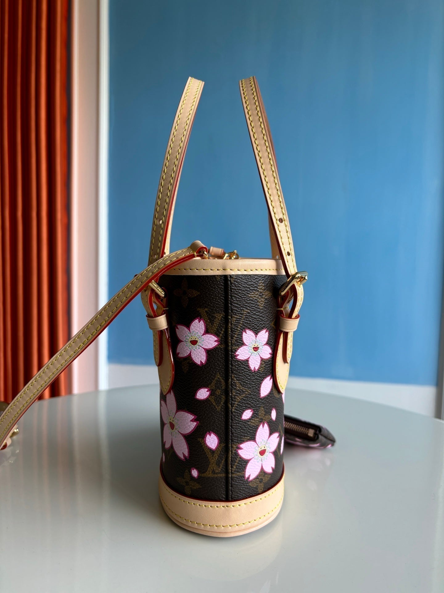 LV x TM ナノバケット 17cm サクラブラウン チェリーブロッサム モノグラムキャンバス