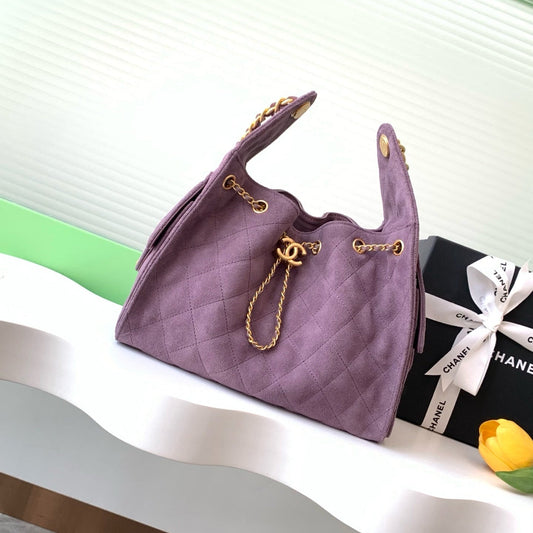 Sac Hobo CC 25C 30 cm en daim violet