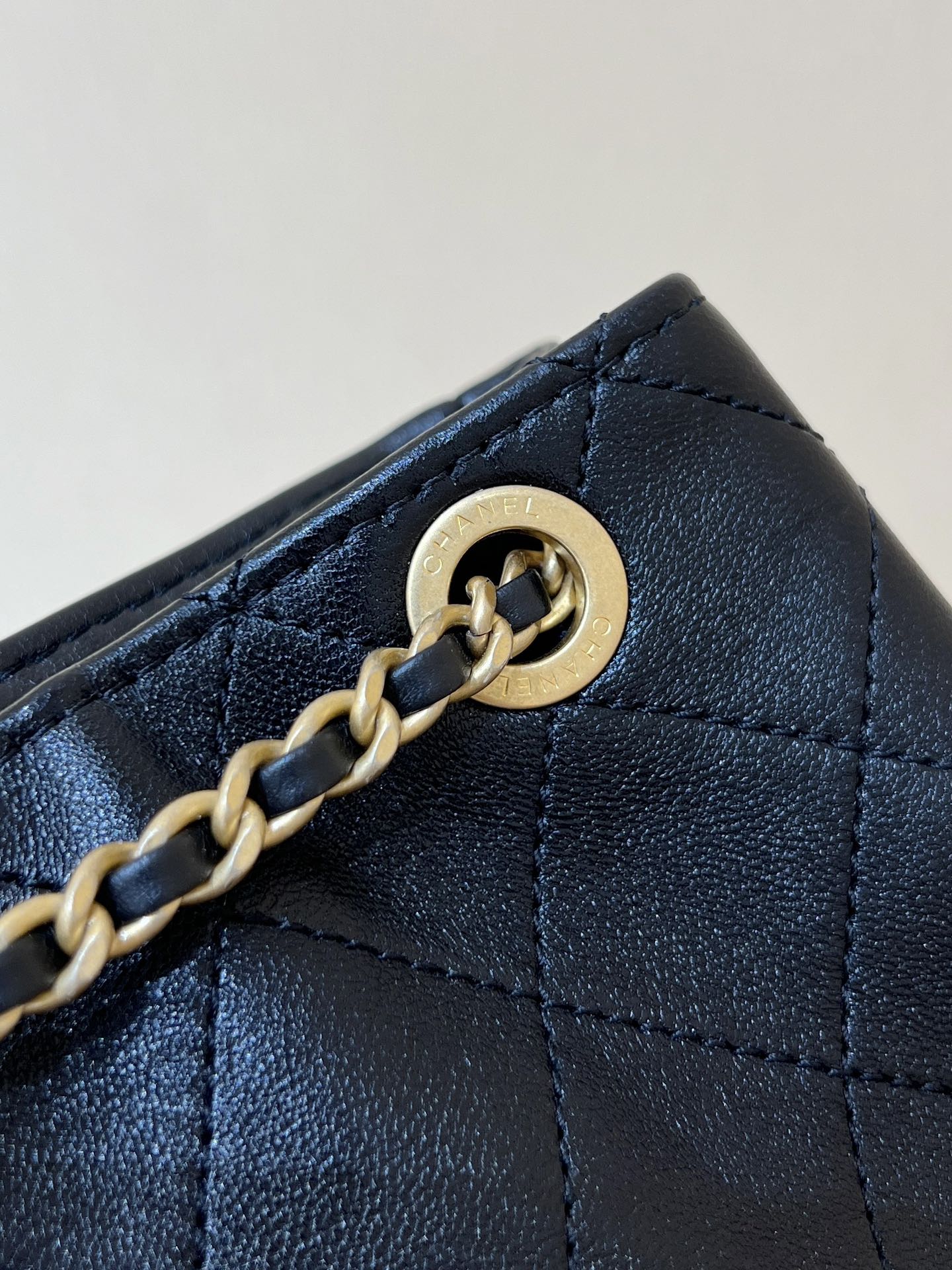 25C バックパック 18cm ブラック カーフシン ゴールド金具