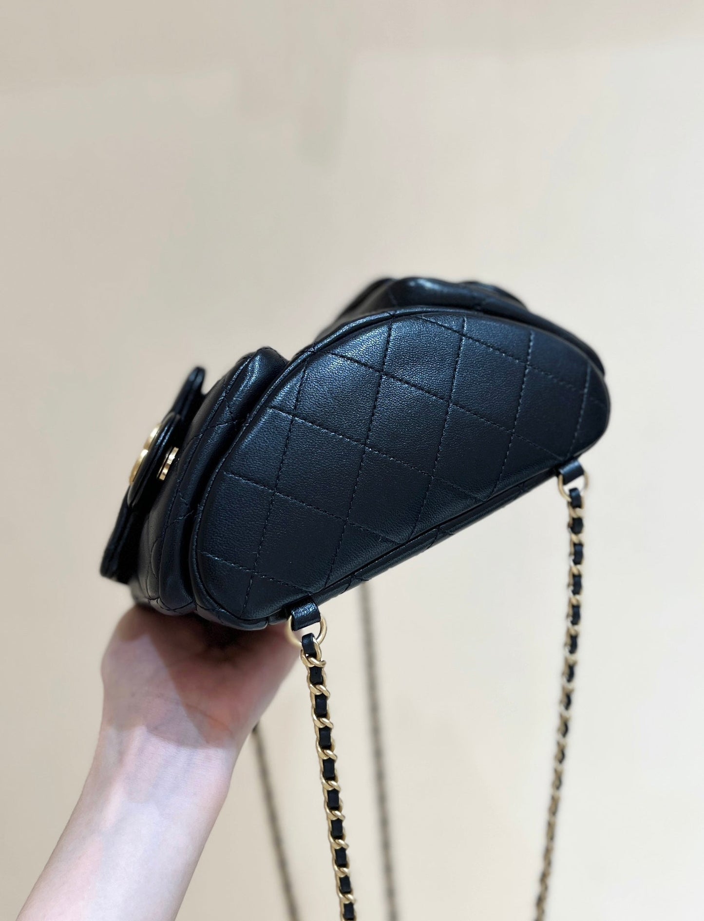 25C バックパック 18cm ブラック カーフシン ゴールド金具
