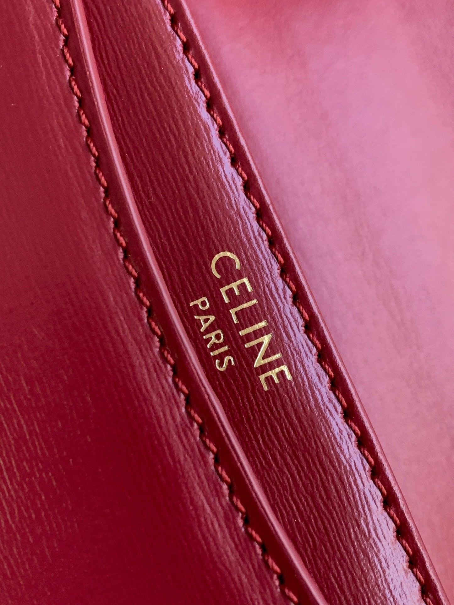 CHAINE TEEN BESACE TRIOMPHE 15,5CM CUIR DE VEAU ROUGE
