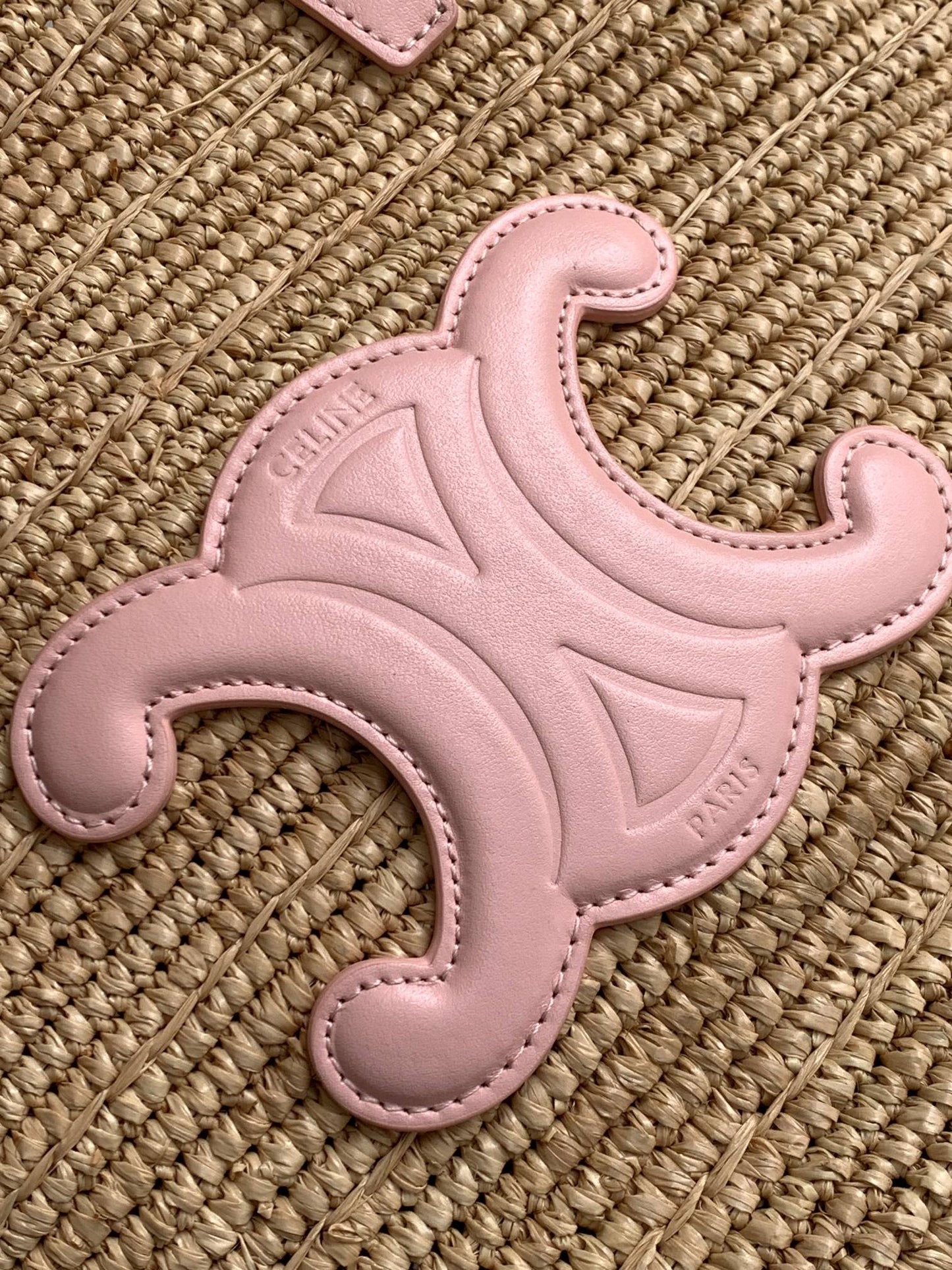 Sac à dos classique souple pour adolescent 21 cm en cuir de veau rose raphia