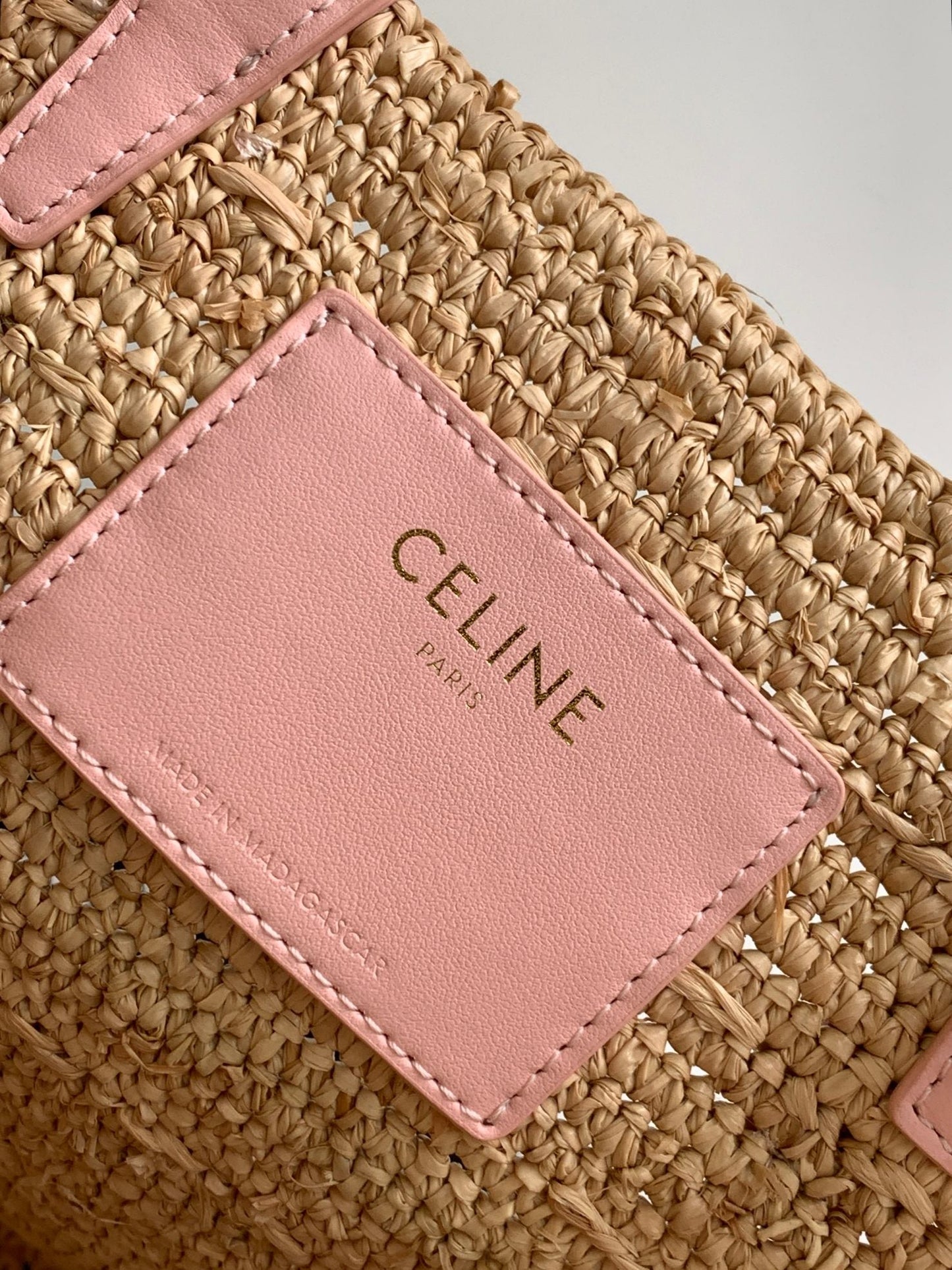 Sac à dos classique souple pour adolescent 21 cm en cuir de veau rose raphia