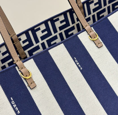 GRAND ROULEAU 33 EN TISSU JACQUARD BLEU NUIT MÉLANGÉ BLANC
