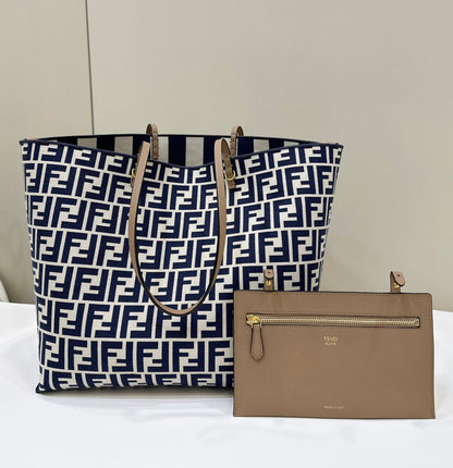 GRAND ROULEAU 33 EN TISSU JACQUARD BLEU NUIT MÉLANGÉ BLANC