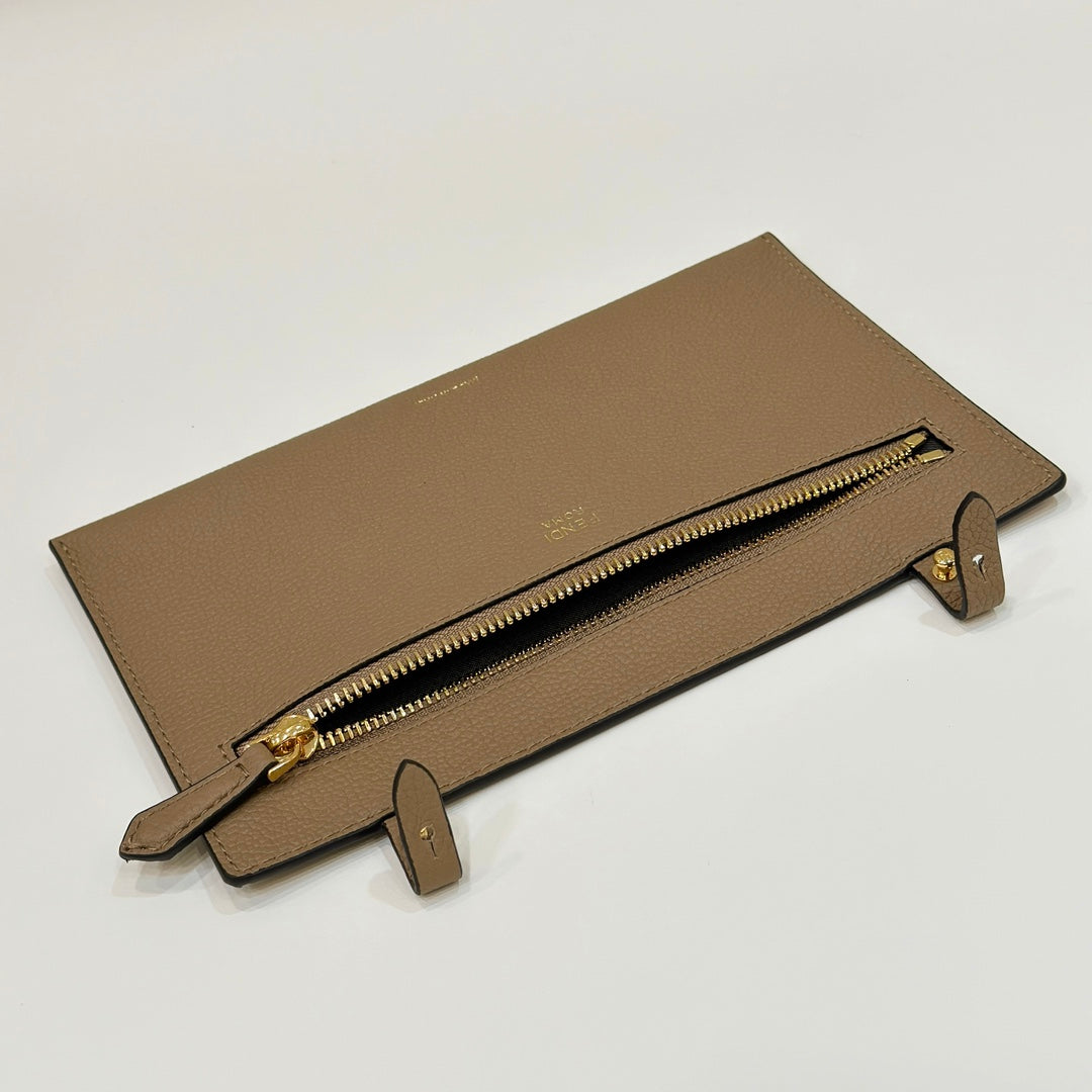 Sac cabas Fendi Roll 22 en toile bleu nuit et blanc mélangés
