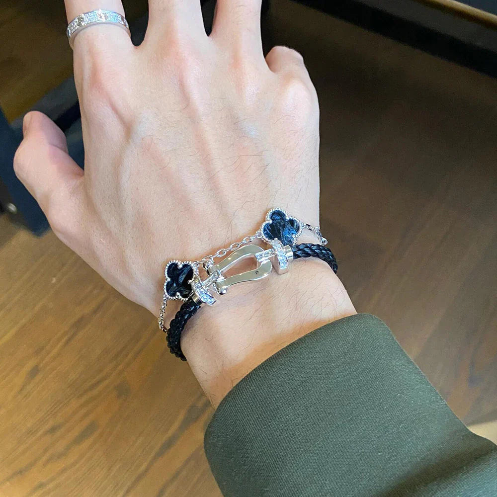 CLOVER 5 MOTIF PIETERSITE BRACELET COLLECTION