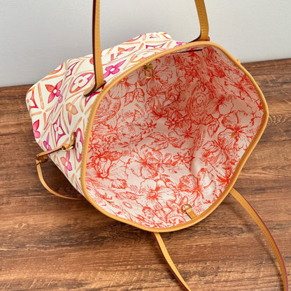 Sac à dos Neverfull mm 31 cm en toile monogrammée corail