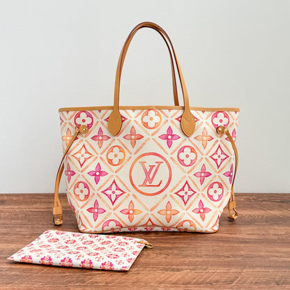 Sac à dos Neverfull mm 31 cm en toile monogrammée corail