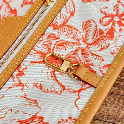 Sac à dos Neverfull mm 31 cm en toile monogrammée corail