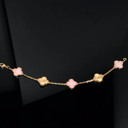CLOVER 5 MOTIFS  PINK MOP BRACELET COLLECTION