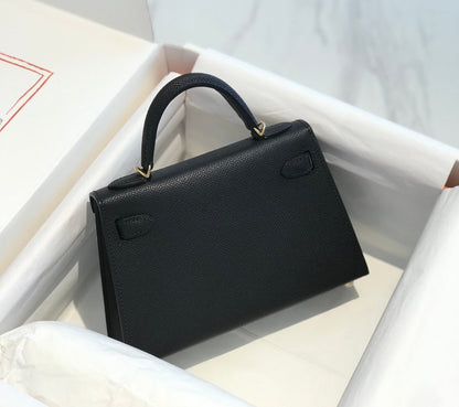 HM KELLY MINI 20 NOIR EPSOM QUINCAILLERIE OR