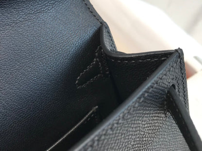 HM KELLY MINI 20 NOIR EPSOM QUINCAILLERIE OR