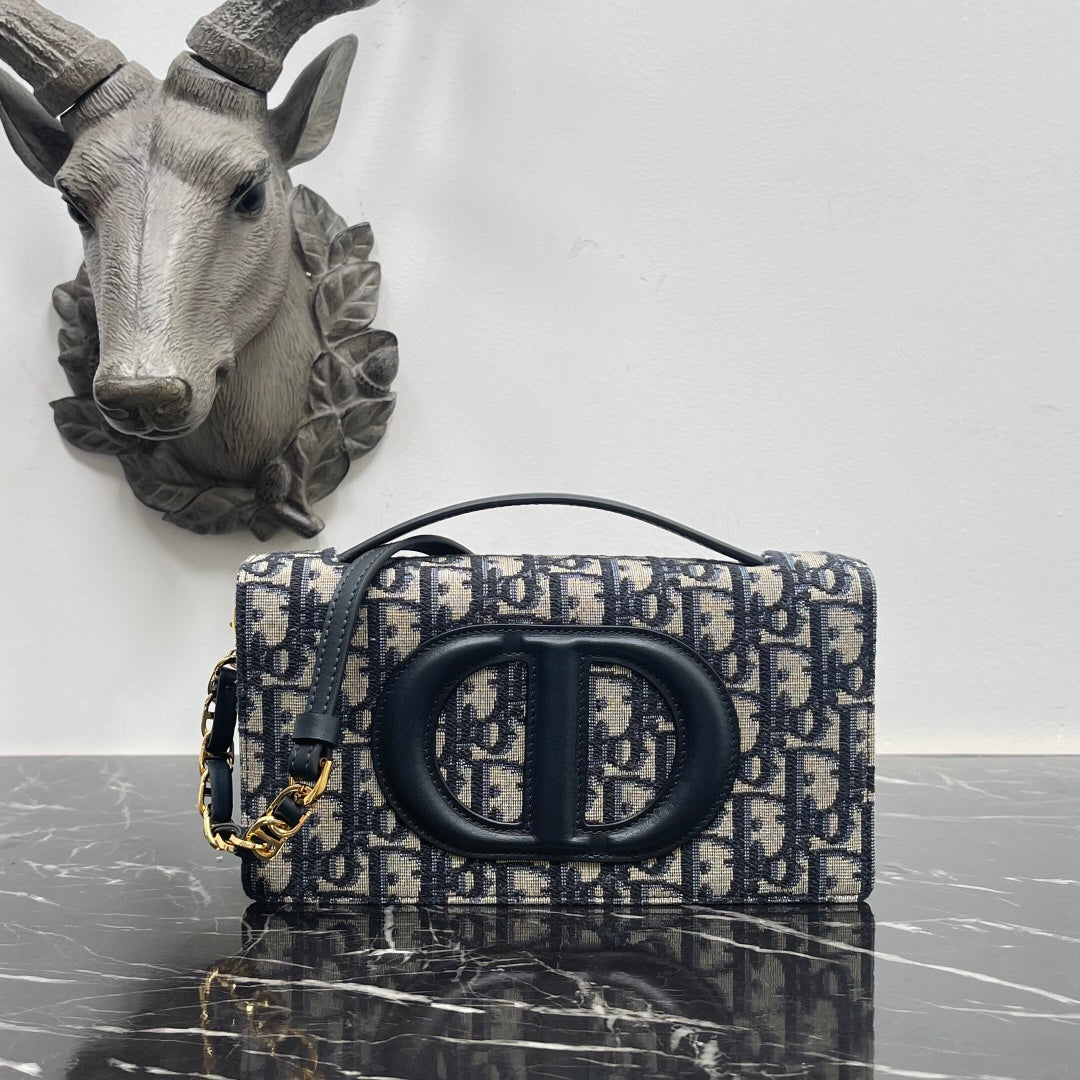 CDシグネチャー 21cm ブルー 斜め刺繍