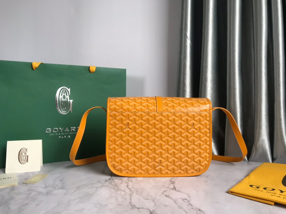 SAC BELVEDERE MM 28CM TOILE JAUNE