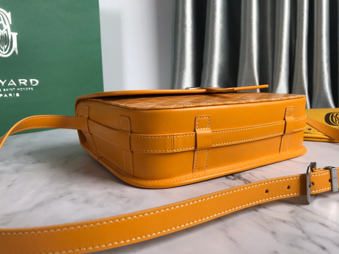 SAC BELVEDERE MM 28CM TOILE JAUNE