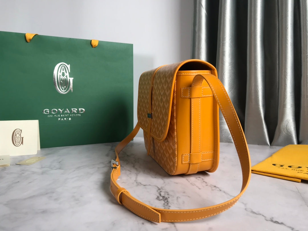 SAC BELVEDERE MM 28CM TOILE JAUNE