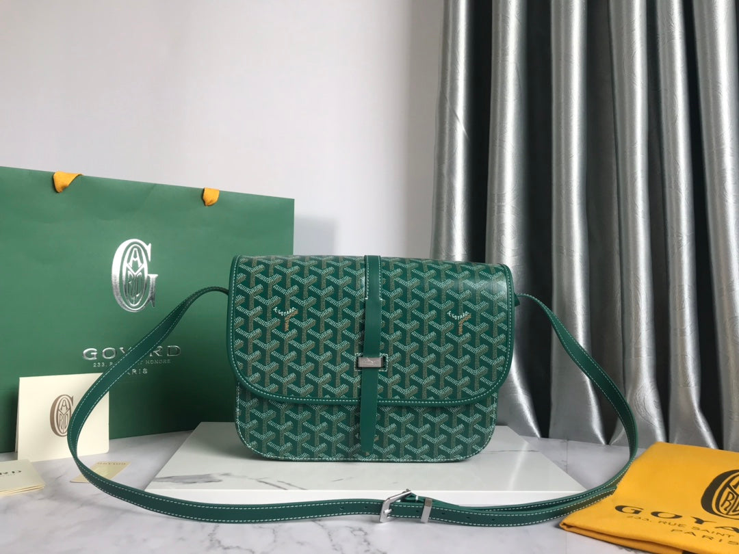 SAC BELVEDERE MM 28CM TOILE VERTE