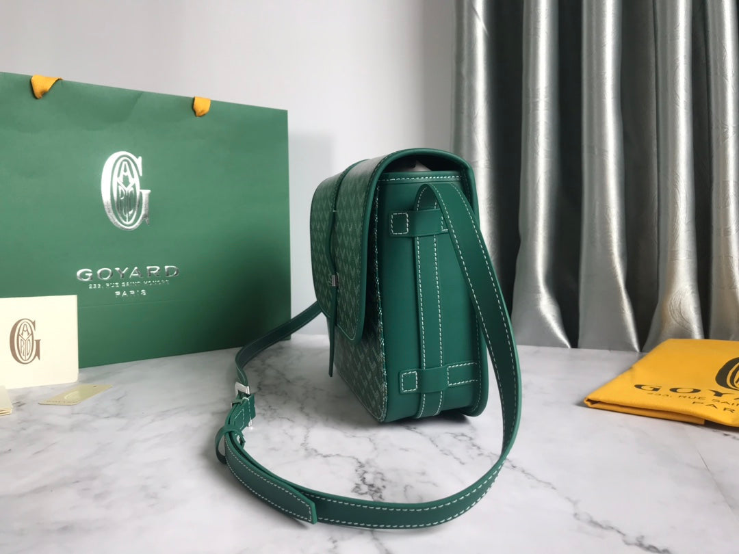 SAC BELVEDERE MM 28CM TOILE VERTE