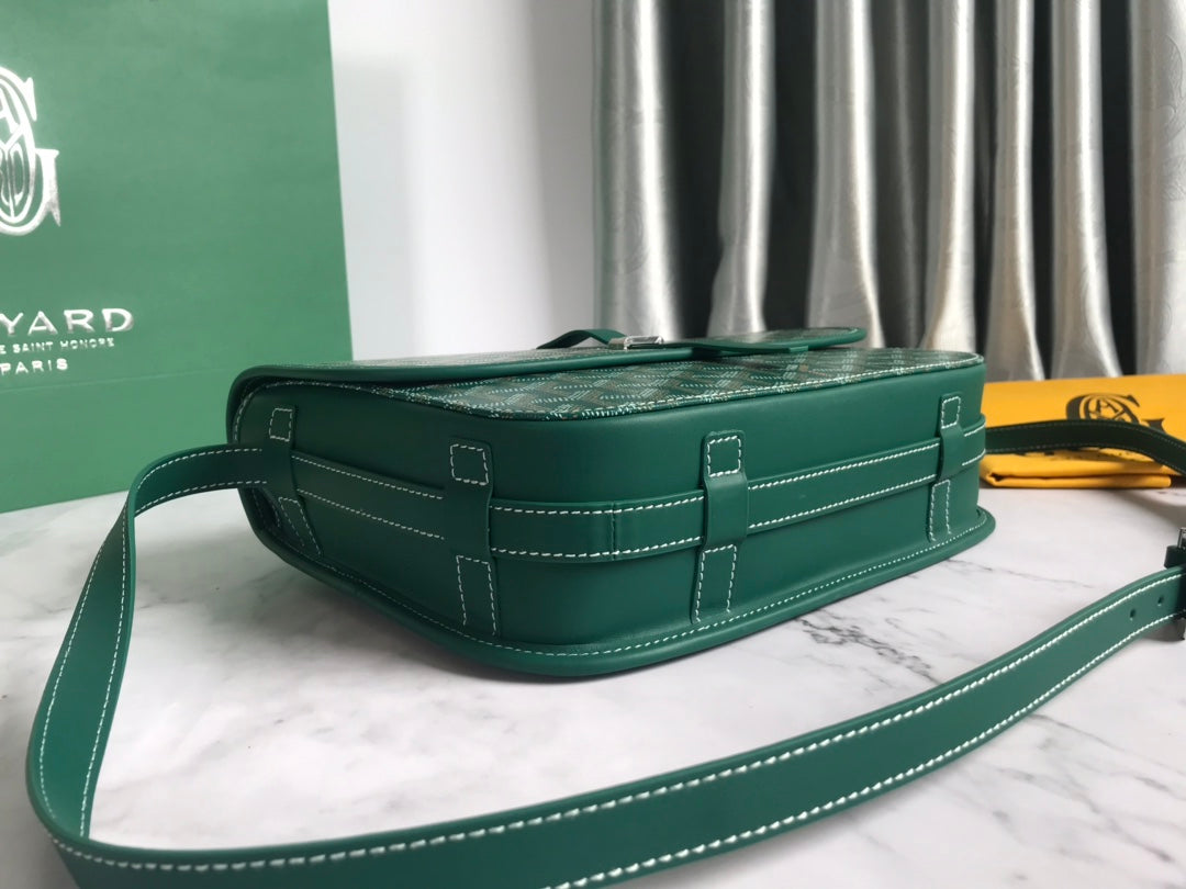 SAC BELVEDERE MM 28CM TOILE VERTE