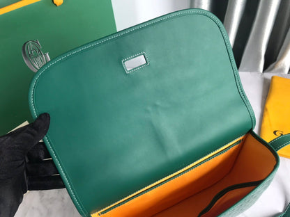 SAC BELVEDERE MM 28CM TOILE VERTE
