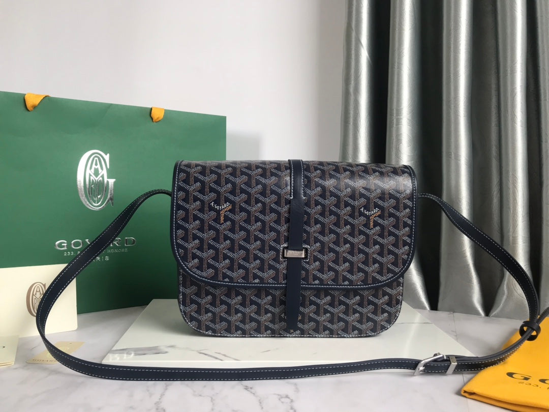 SAC BELVEDERE MM 28CM TOILE BLEU MARINE