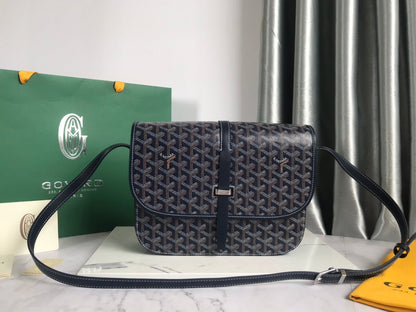 SAC BELVEDERE MM 28CM TOILE BLEU MARINE
