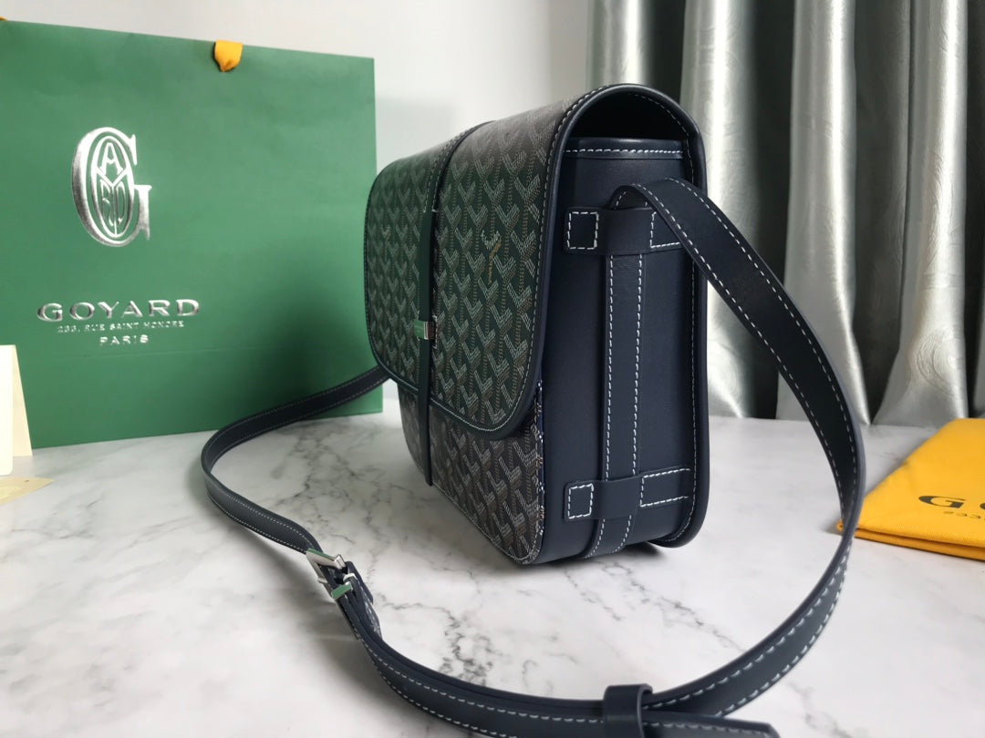SAC BELVEDERE MM 28CM TOILE BLEU MARINE