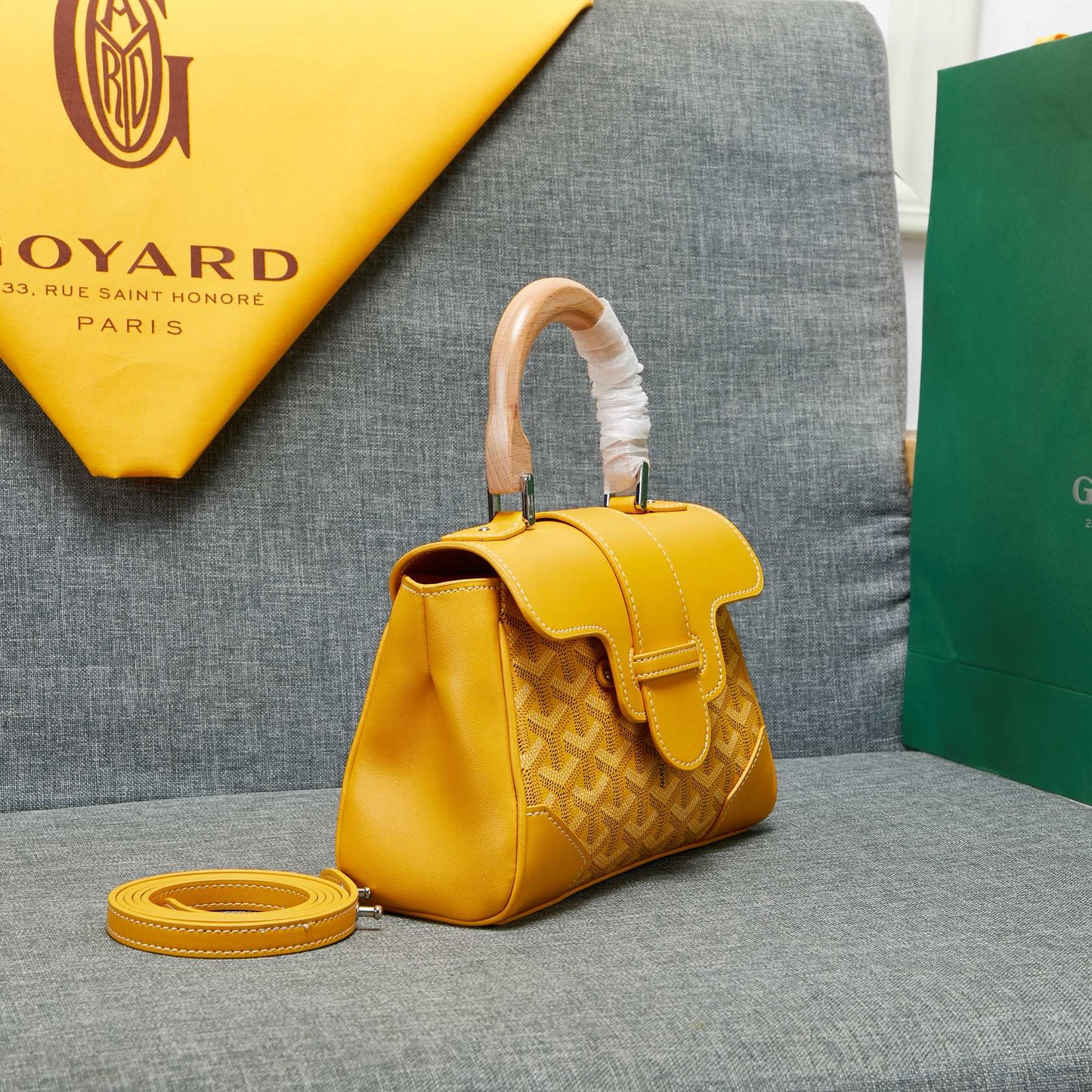 SAIGON SOUPLE MINI SAC TOILE JAUNE