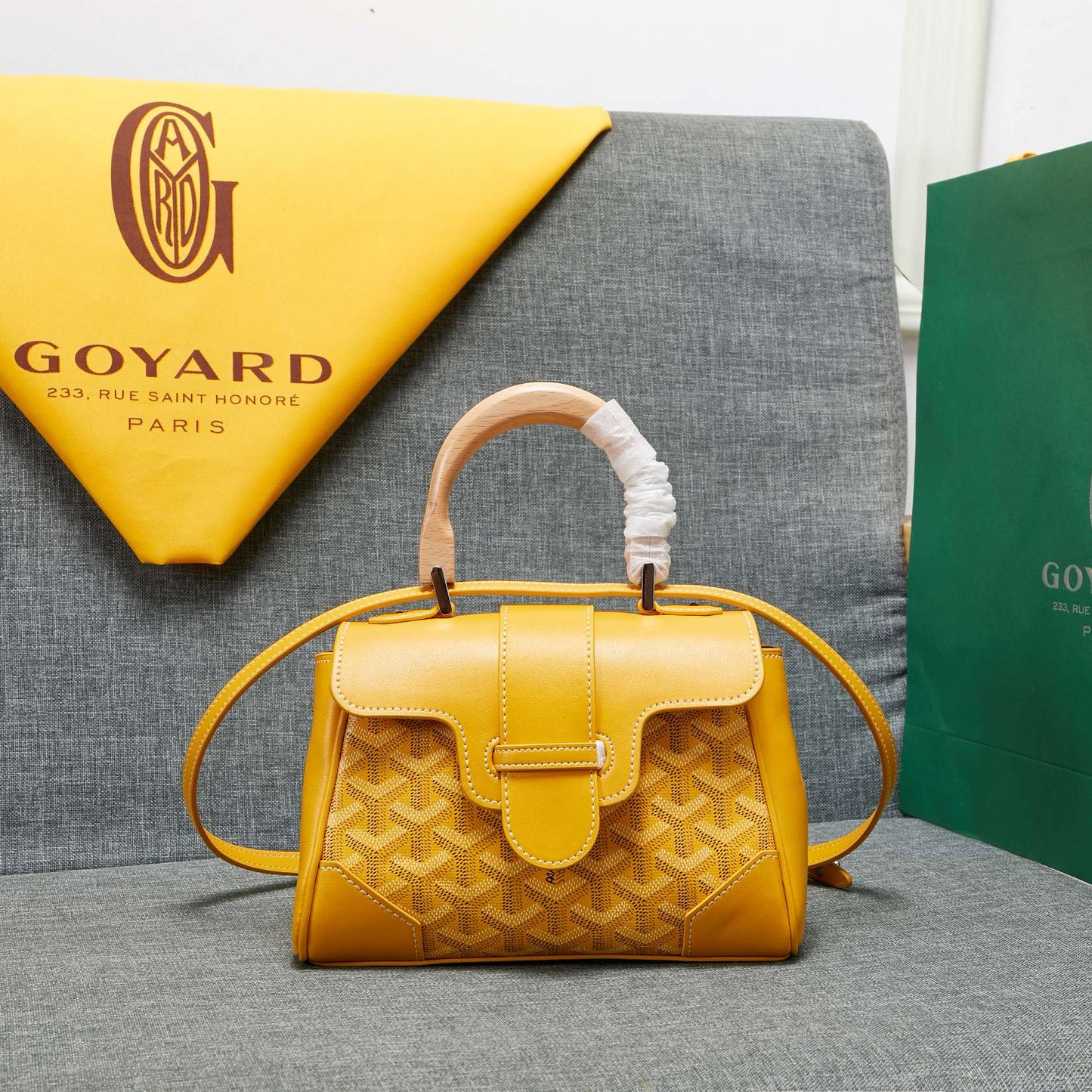 SAIGON SOUPLE MINI SAC TOILE JAUNE