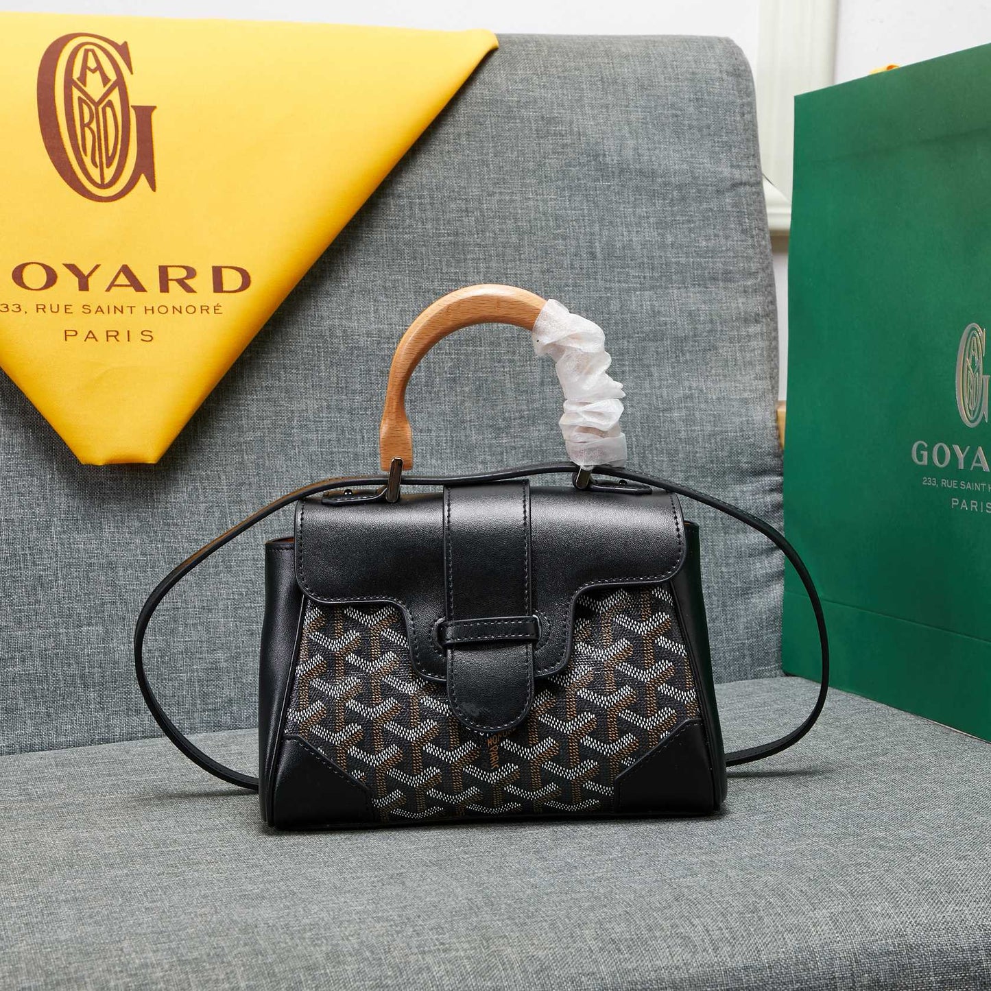 SAIGON SOUPLE MINI SAC EN TOILE NOIRE