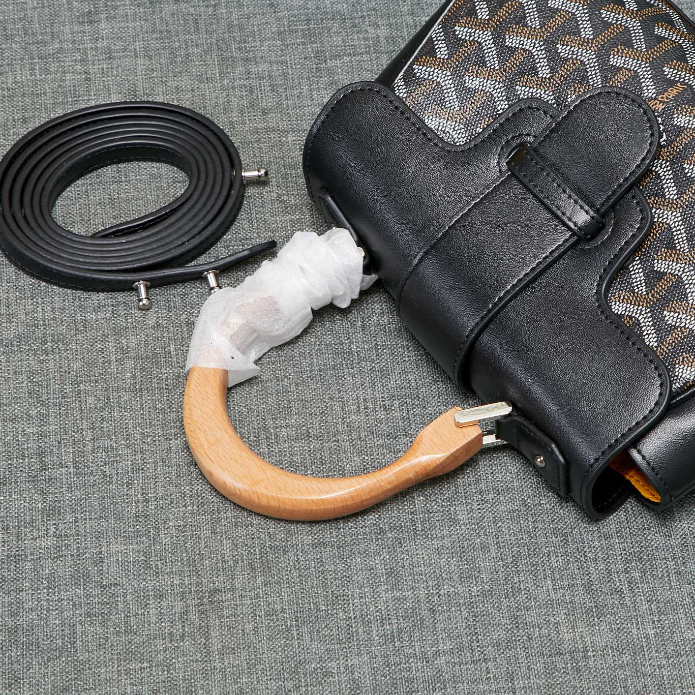 SAIGON SOUPLE MINI SAC EN TOILE NOIRE