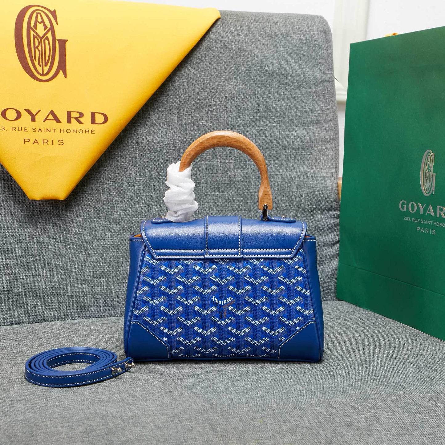SAIGON SOUPLE MINI SAC EN TOILE BLEUE