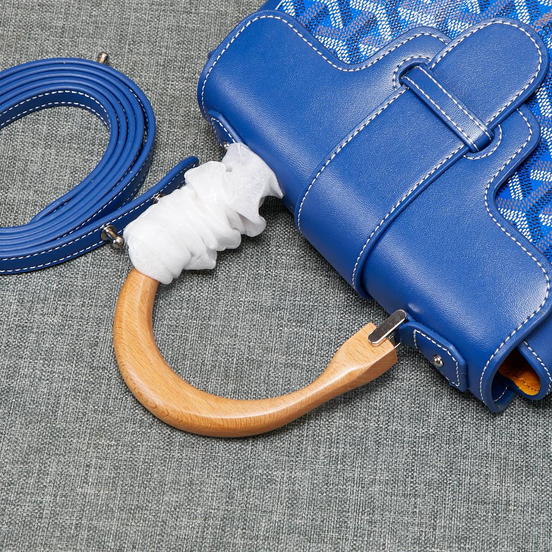SAIGON SOUPLE MINI SAC EN TOILE BLEUE