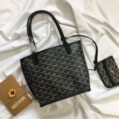 MINI SAC HOBO BOHEME 38CM TOILE NOIRE