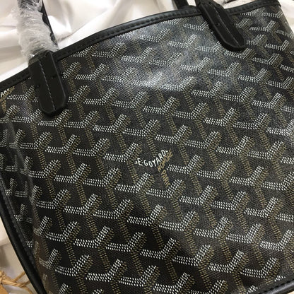 MINI SAC HOBO BOHEME 38CM TOILE NOIRE